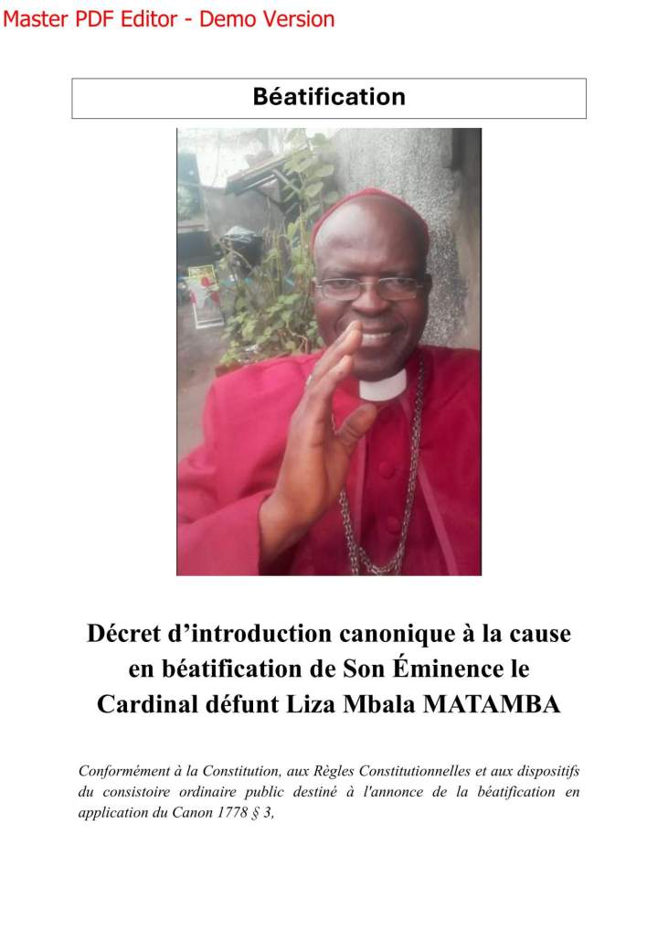 Béatification du Cardinal Liza MBALA 1